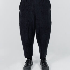 ANTS. SAKE sweatpants in black teddy velours fabric