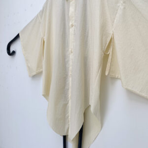 frontside ANTS. oversized kimono shirt in light yellow cotton fabric