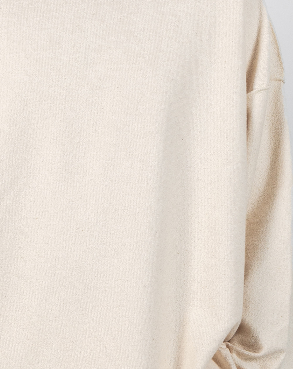 ANTS. SAKE sweatshirt in off white, close up