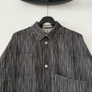 MING MING shirt jacquard stripe close up front